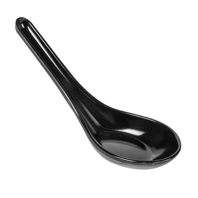 CUILLÈRES CHINOISES 'ASAMI WARE' 14x4,2x4,5 CM NOIR MÉLAMINE (100 UNITÉS)