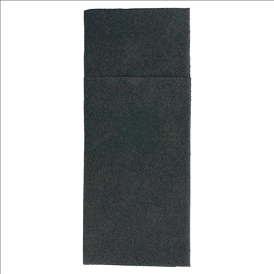 SERVIETTES "CANGURITO" 55 G/M2 33x40 CM NOIR AIRLAID (700 UNITÉS)