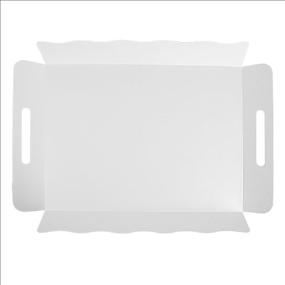 PLATEAUX + COUVERCLE 'THEPACK' 280 G/M2 40,5x30,5x6 CM BLANC CARTON ONDULÉ MICROCANAL (150 UNITÉS)