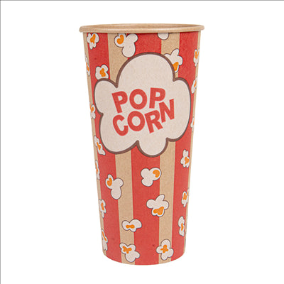 RÉCIPIENTS POUR POP-CORN 720 ML 230 +20 PE G/M2 Ø 9,5/6,5x17,7 CM KRAFT (1000 UNITÉS)
