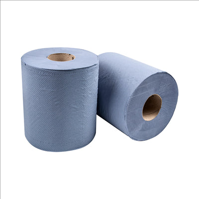 ESSUIE-MAINS "MAXI BARRIL" ECOLABEL 2 PLIS - 365 FEUILLES 20 G/M2 Ø 20x21,6 CM BLEU OUATE (6 UNITÉS)