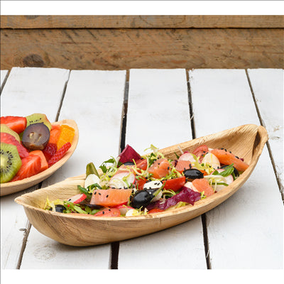 BARQUETTES PIROGUE 'ARECA' 30x13x2,5 CM NATUREL ARECA (200 UNITÉS)