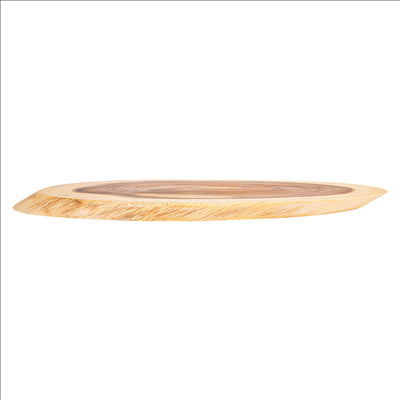 PLATEAUX PRÉSENTATION OVALES 50,8x20,3x1,9 CM NATUREL BOIS (6 UNITÉS)