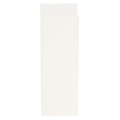 SACS COUVERTS + SERVIETTE 'JUST IN TIME - PIZZA' 90 + 10PE G/M2 8,5x19,5 CM BLANC AIRLAID (250 UNITÉS)