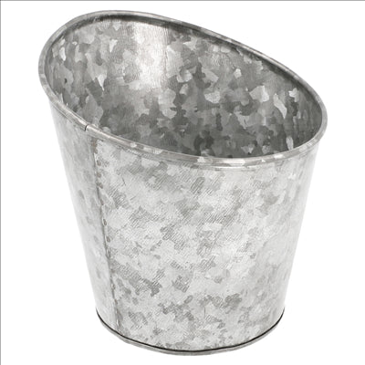 MINI GOBELET À FRITES TRONQUÉ Ø 12,7x13,5 CM GALVANISÉ ACIER (12 UNITÉS)