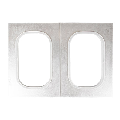 MOULE POUR BARQUETTES OBLONG 20x28 CM ARGENTE ALUMINIUM (1 UNITÉ)