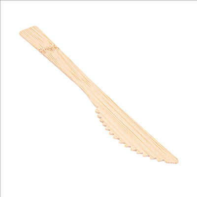 COUTEAUX 17 CM NATUREL BAMBOU (100 UNITÉS)