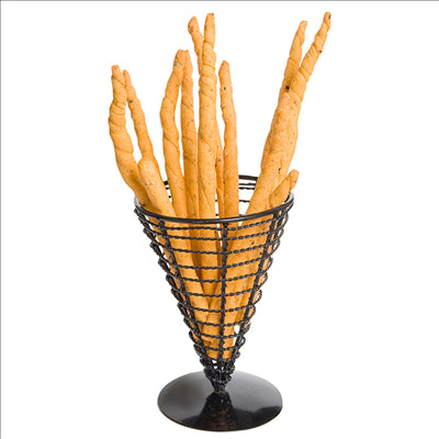 BASKET Ø 12,8x22,5 CM NOIR ACIER (6 UNITÉ)