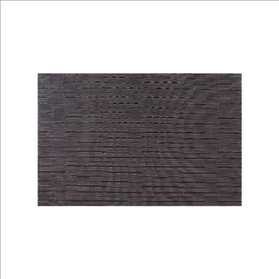 SETS DE TABLE TRAME 45X30 CM NOIR PVC (12 UNITÉS)