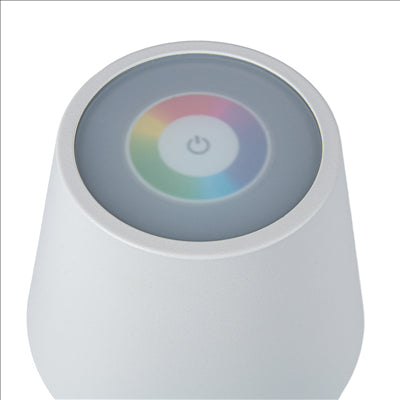 LAMPE LED SANS FIL + VARIATEUR 4000 mAH Ø 11x35 CM BLANC METAL (1 UNITÉ)