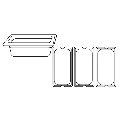 BAC GASTRONOME 1/3 3,2 L 32,5x17,5x10 CM ARGENTE INOX (1 UNITÉ)