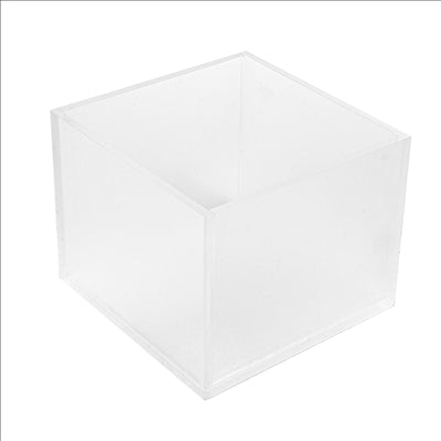 PORTE PAILLES 12,5x12,5x10 CM TRANSPARENT METACRYLATE (12 UNITÉS)