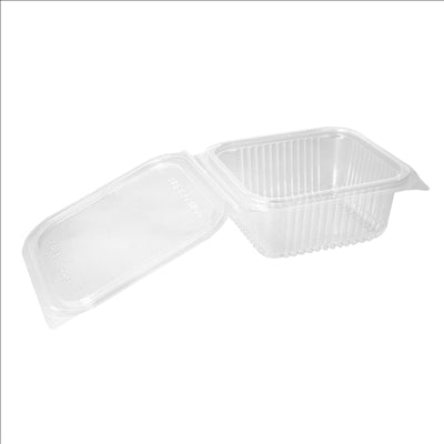 SALADIERS AVEC CHARNIÈRE 500 ML 13,5x12,5x5,6 CM TRANSPARENT PLA (600 UNITÉS)
