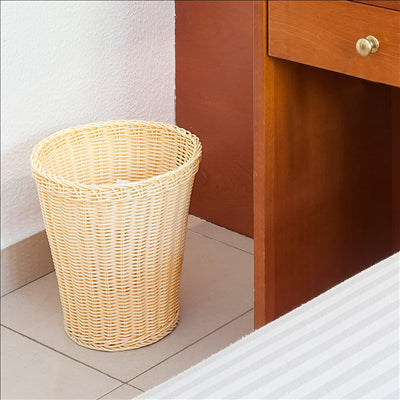 CORBEILLE CHAMBRES 10 L Ø 25x27 CM NATUREL PP (1 UNITÉ)