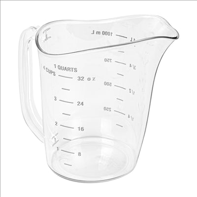 PICHET AVEC MESURES 1 L Ø 11,5x16,5 CM TRANSPARENT POLYCARBONATE (1 UNITÉ)