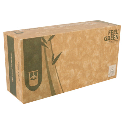 150 U. MOUCHOIRS 2 PLIS 21x21 CM NATUREL OUATE RECYCLÉE (25 UNITÉS)