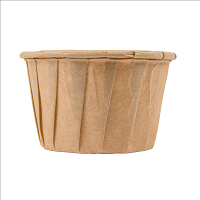 POTS TRAITEUR PAPIER PLISSÉ 45 ML (1,5 oz) 80 G/M2 Ø5/3,6x3,1 CM NATUREL PARCH.INGRAISSABLE (1000 UNITÉS)