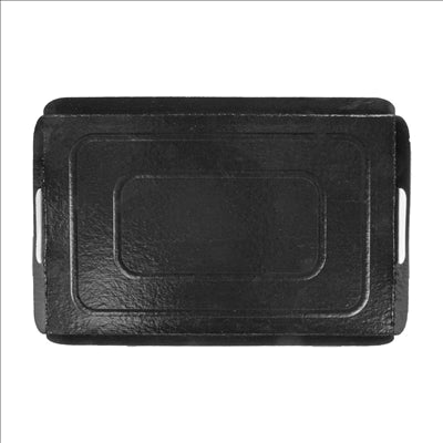 PLATEAUX AVEC ANSES  750 G/M2 15x24+2 CM NOIR/OR CARTON (100 UNITÉS)