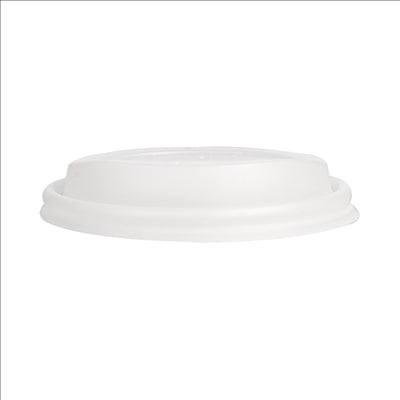 COUVERCLES POUR GOBELETS 240 ML 'BIODEGRADABLE' BLANC CPLA (1000 UNITÉS)