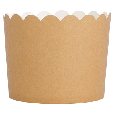 MUFFIN CUPS 160 + 15 PE G/M2 Ø 6x5,5 CM MARRON CARTON (100 UNITÉS)