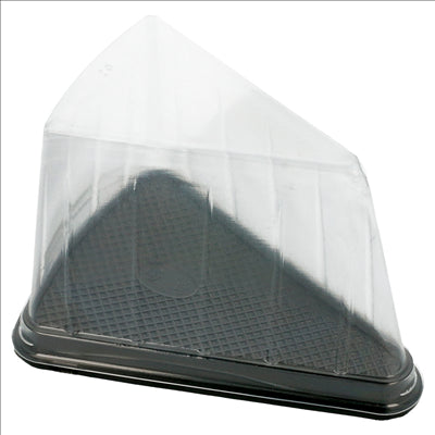 300 U. RÉCIPIENTS TRIANGULAIRES POUR GÂTEAUX 12,4x8,75x8,2CM TRANSPARENT PET (300 UNITÉS)