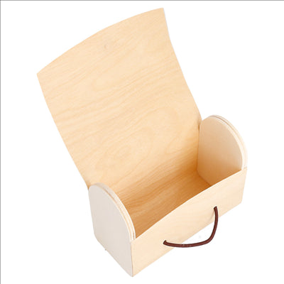 BOÎTE POUR 3 MACARONS 11x5x8 CM NATUREL BOIS (60 UNITÉS)