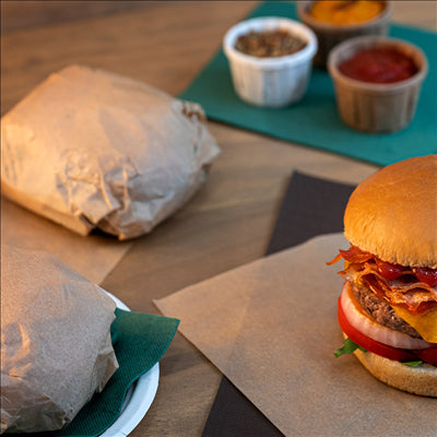 PAPIER INGRAISSABLES FAST FOOD 34 G/M2 28x34 CM NATUREL PARCH.INGRAISSABLE (1000 UNITÉS)