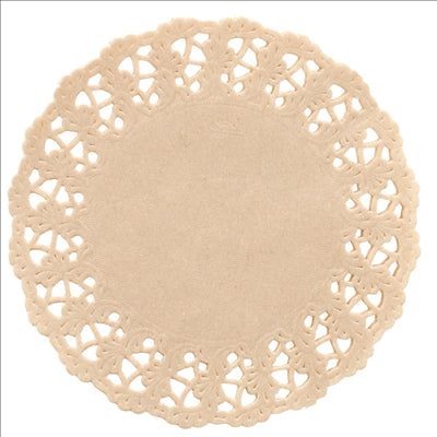 DENTELLES RONDES AJOURÉES 40 G/M2 Ø 30,5 CM NATUREL KRAFT (250 UNITÉS)