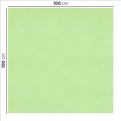 NAPPES PLIAGE M 'LIKE LINEN' 70 G/M2 100x100 CM VERT POMME SPUNLACE (200 UNITÉS)