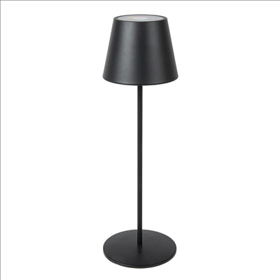 LAMPE LED SANS FIL + VARIATEUR 4000 mAH Ø 12x38 CM NOIR METAL (1 UNITÉ)