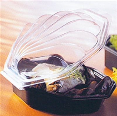 RÉCIPIENTS 680 ML 19x19x5 CM NOIR PS (300 UNITÉS)