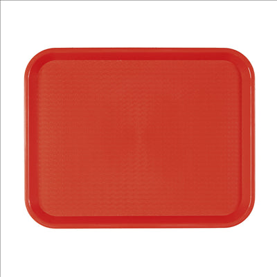 PLATEAU FAST FOOD 35,5x45,3 CM ROUGE PP (1 UNITÉ)