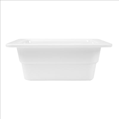 BACS GN 1/6 6,5 (h) CM BLANC MÉLAMINE (6 UNITÉS)