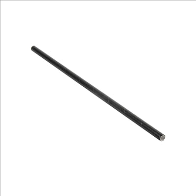 PAILLES DROITES SOUS SACHETS BLANCS 'PAPER' Ø0,60x20 CM NOIR PAPIER (3000 UNITÉS)