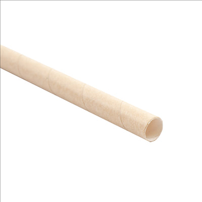 PAILLES DROITES COCKTAIL 'PAPER' Ø0,80x14 CM NATUREL KRAFT (3000 UNITÉS)
