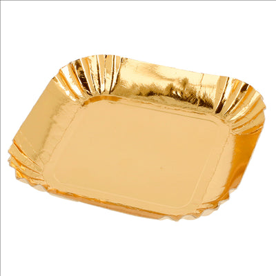 MINI PLATEAUX 325 G/M2 6,5x6,5 CM OR CARTON (100 UNITÉS)