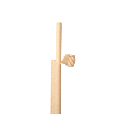 PAILLES DROITES SOUS SACHETS KRAFT 'PAPER' Ø0,60x20 CM NATUREL KRAFT (3000 UNITÉS)