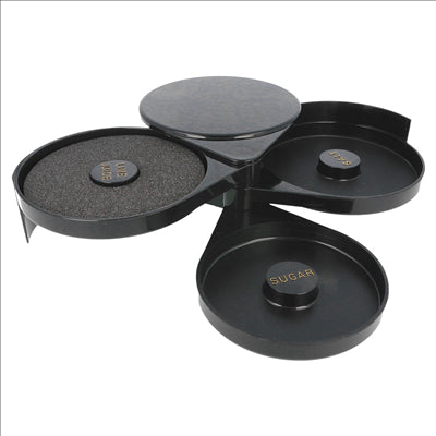 SUCREUR DE VERRES SUCRE & SEL 20x16x7,4 CM NOIR ABS (1 UNITÉ)