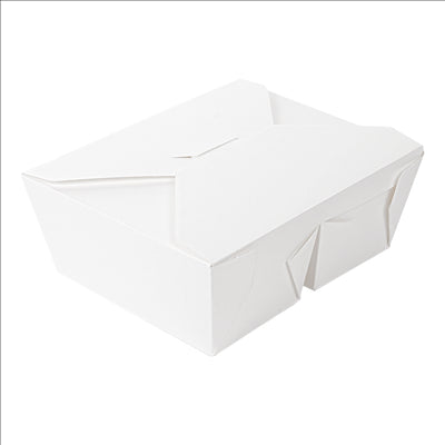 BOÎTES AMÉRICAINES 2 COMPART. 'THEPACK' 675 + 675 ML 230 + 12PP G/M2 15,2x12,1x6,5 CM BLANC CARTON ONDULÉ NANO-MICRO (300 UNITÉS)