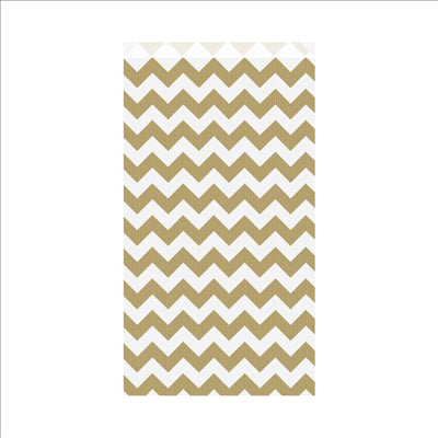 SACHETS PLATS LISERÉ  60 G/M2 19+8x35 CM OR CELLULOSE (250 UNITÉS)
