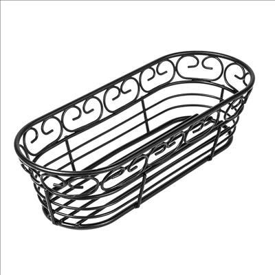 CORBEILLES ALLONGÉES 22,8x9,3x6,4 CM NOIR ACIER (6 UNITÉS)