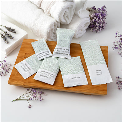 ÉPONGES CHAUSSURES EN SACHET BLANC 'THERAPY' 5,5x3,5x2,2 CM NOIR (250 UNITÉS)