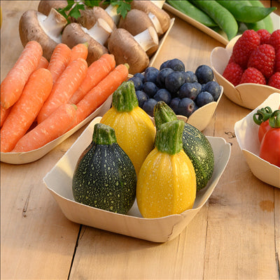 BARQUETTES RECTANGULAIRES 'WOOD' 13x12x3 CM NATUREL BOIS (200 UNITÉS)