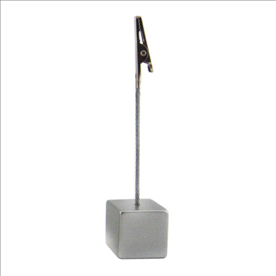 SOCLE PORTE-ÉTIQUETTES "ALLIGATOR" 11 (h) CM METAL (12 UNITÉS)
