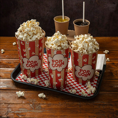 RÉCIPIENTS POUR POP-CORN 720 ML 230 +20 PE G/M2 Ø 9,5/6,5x17,7 CM KRAFT (1000 UNITÉS)
