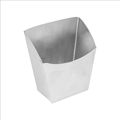 BOÎTES À FRITES L 'ARTINOX' 12x6,6x14,2 CM ARGENTE INOX (12 UNITÉS)