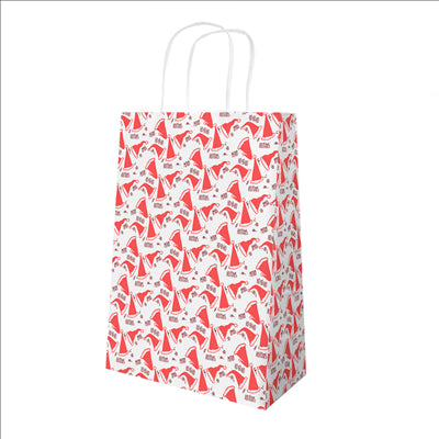 SAC SOS SANS ANSES 'SANTA' 80 G/M2 26+14x32 CM BLANC CELLULOSE (250 UNITÉS)