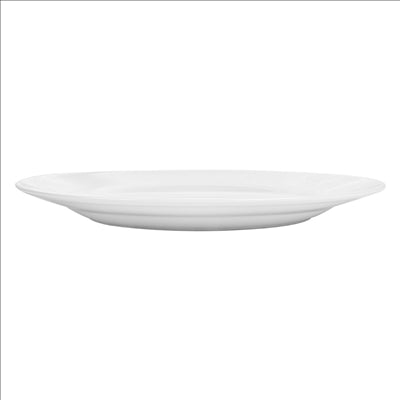 ASSIETTES PLATES Ø 24 CM BLANC PORCELAINE (48 UNITÉS)