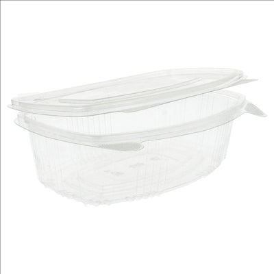 RÉCIPIENTS + COUVERCLE 750 ML 17,7x12,5x6,3 CM TRANSPARENT RPET (400 UNITÉS)