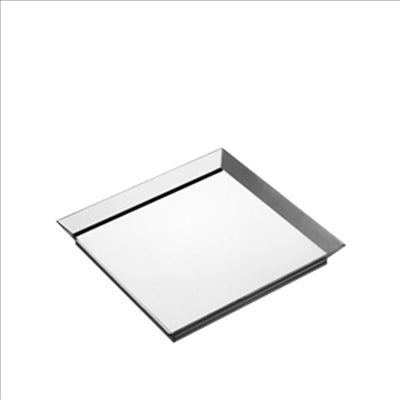 6 ASSIETTES CARREES 15 CM ARGENTE PS (24 UNITÉS)